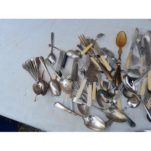 84 - Box of silver plated cutlery