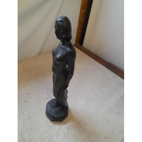 125 - Art Deco style painted  plaster figure of a lady