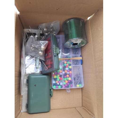 New Old Stock : 2 x empty fishing tackle boxes and box of fishing