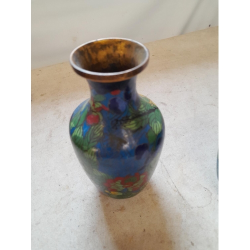 190 - Assorted vintage cloisonne vases