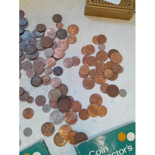 231 - Coins : Brunel coin set, mixed denomination GB coins, 2 x partially filled Penny coin sets