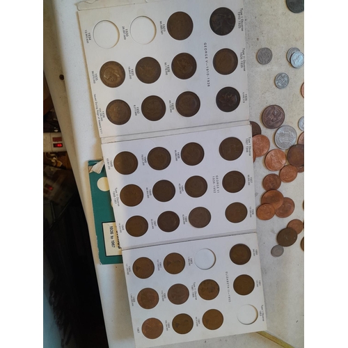 231 - Coins : Brunel coin set, mixed denomination GB coins, 2 x partially filled Penny coin sets