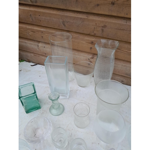 253 - Assorted glassware vases etc.