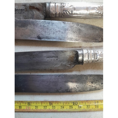 262 - 19th century silver handled knives