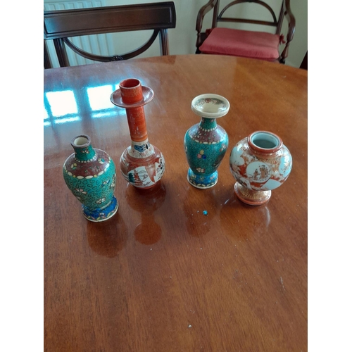 303 - Assorted Japanese ceramics : faux cloisonne, Kutani etc.