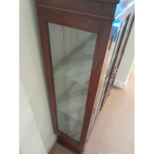 304 - Early 20th century oak glazed display cabinet