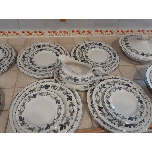 306 - Royal Doulton Burgundy dinner service