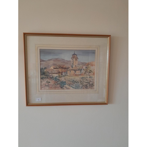 311 - 20th century watercolour by H Crawford French Provincial Scene F&G