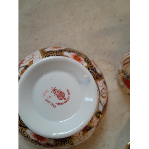 362 - Royal Crown Derby Old Imari Style all in good order, pattern 4651, 4 x demitasse and matching saucer... 