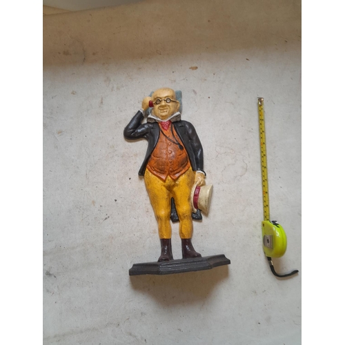 368 - Cast iron painted Mr Pickwick doorstop