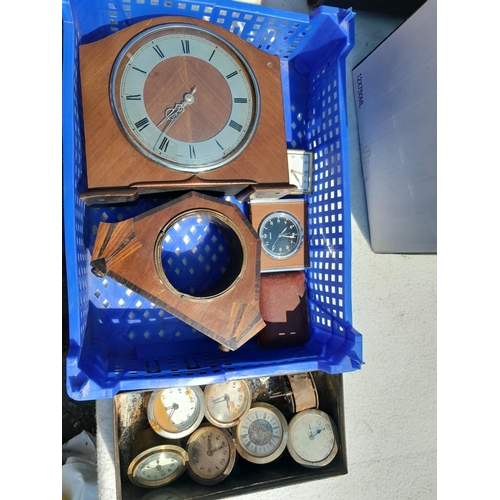 601 - Tub of clock parts