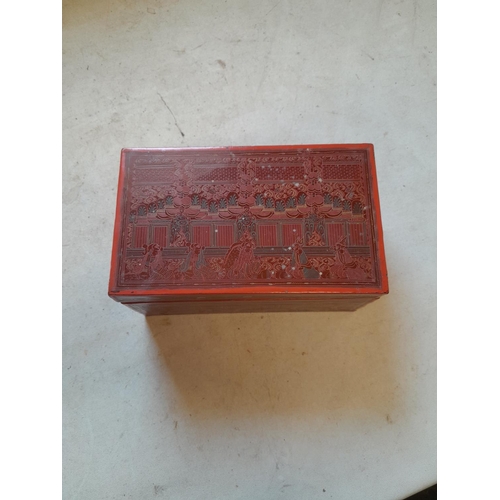 602 - Early 20th century Burmese lacquer box