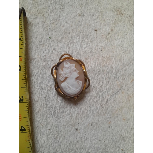 639 - Vintage gold plated cameo