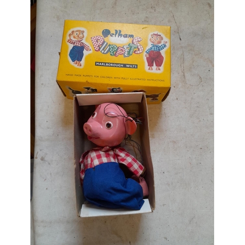 18 - Vintage Pelham puppet in box