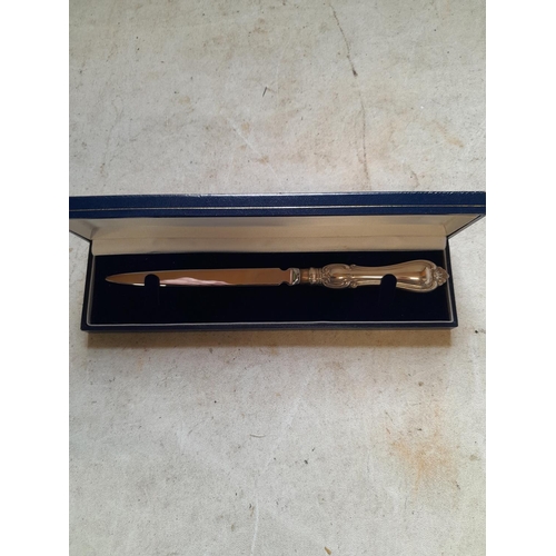 78 - Silver handled letter opener