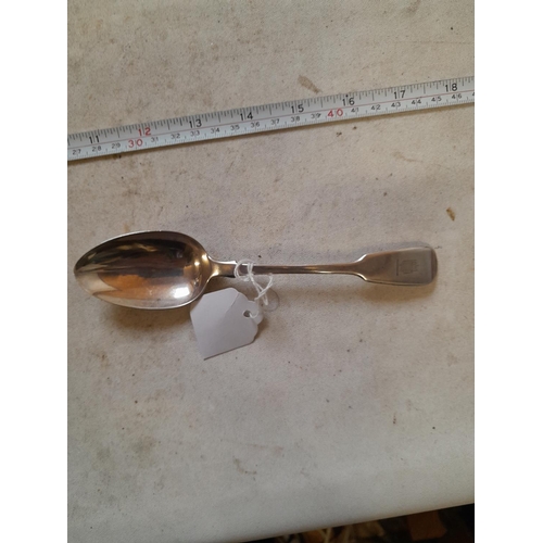 93 - Silver dessert spoon London 1826 William Chawner 38 g