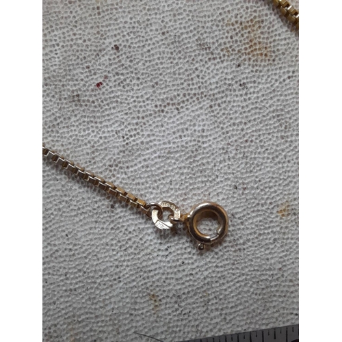 101 - 9 ct gold open link necklace 3.8 g