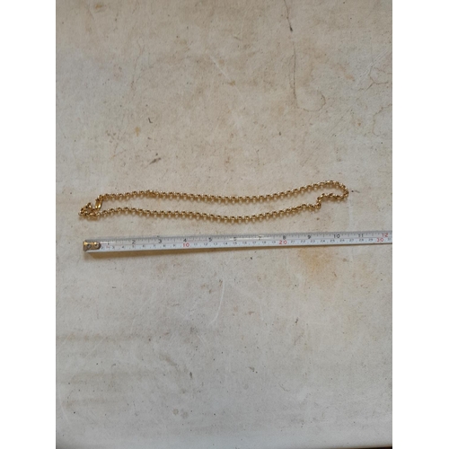 102 - 9 ct gold open link necklace 34.1 g