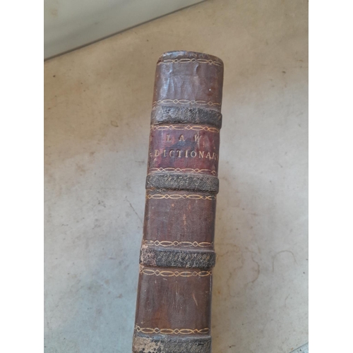 119 - Single volume,  leather bound , Law Dictionary , 1736, by Giles Jacob