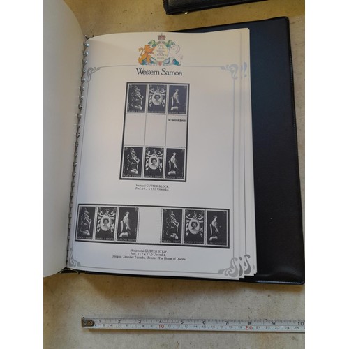 120 - Stamps :  25th Anniversary of the Coronation Commemorative stamp albums, 2 x sparsely filled albums ... 