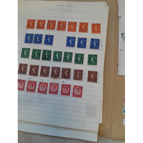 175 - Stamps : Folder of unmounted mint GB Commemorative stamps as part sheets and blocks, from 1960s and ... 