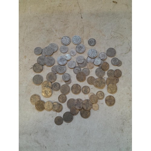 176 - Coins : Approx 550 g of pre 1947 silver coins all from circ.,  condition varies