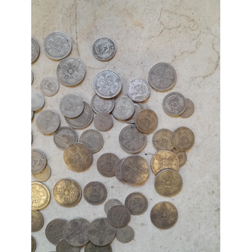 176 - Coins : Approx 550 g of pre 1947 silver coins all from circ.,  condition varies