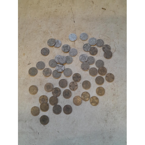 177 - Coins : Approx 550 g of pre 1947 silver coins all from circ.,  condition varies