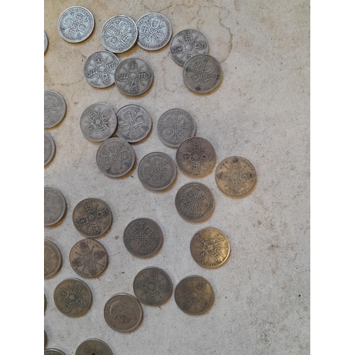 177 - Coins : Approx 550 g of pre 1947 silver coins all from circ.,  condition varies