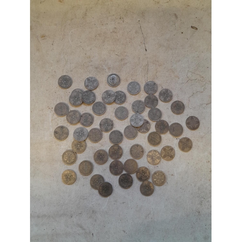 178 - Coins : Approx 550 g of pre 1947 silver coins all from circ.,  condition varies