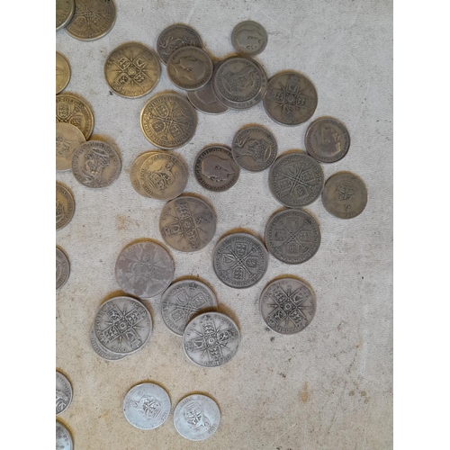 179 - Coins : Approx 550 g of pre 1947 silver coins all from circ.,  condition varies