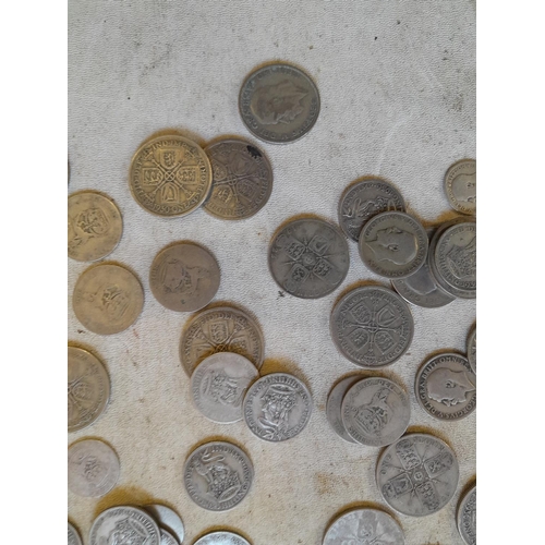 179 - Coins : Approx 550 g of pre 1947 silver coins all from circ.,  condition varies