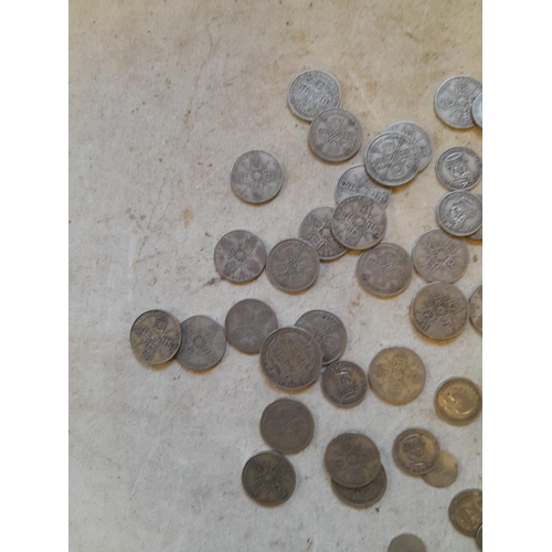 180 - Coins : Approx 550 g of pre 1947 silver coins all from circ.,  condition varies