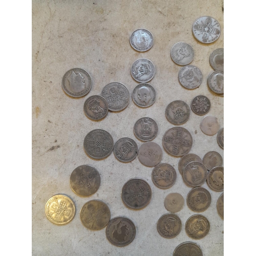 181 - Coins : Approx 550 g of pre 1947 silver coins all from circ.,  condition varies