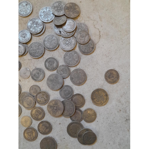 181 - Coins : Approx 550 g of pre 1947 silver coins all from circ.,  condition varies