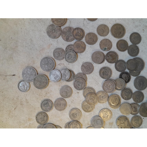 182 - Coins : Approx 550 g of pre 1947 silver coins all from circ.,  condition varies