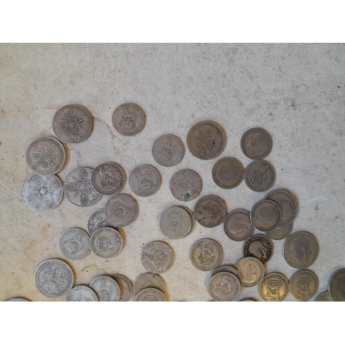 182 - Coins : Approx 550 g of pre 1947 silver coins all from circ.,  condition varies