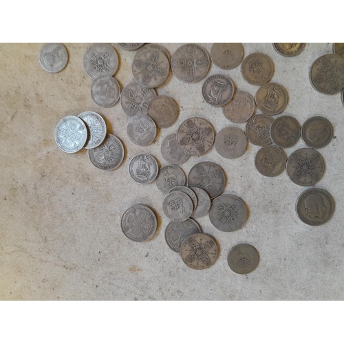 183 - Coins : Approx 550 g of pre 1947 silver coins all from circ.,  condition varies