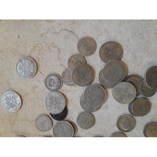 183 - Coins : Approx 550 g of pre 1947 silver coins all from circ.,  condition varies