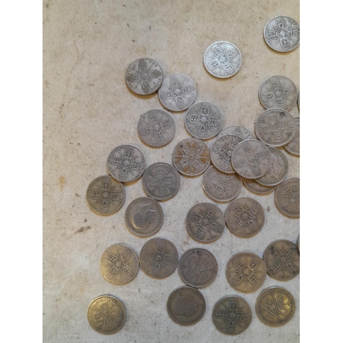 184 - Coins : Approx 550 g of pre 1947 silver coins all from circ.,  condition varies