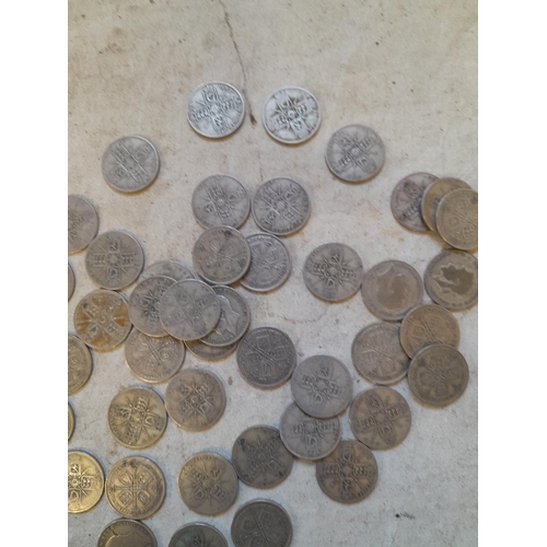 184 - Coins : Approx 550 g of pre 1947 silver coins all from circ.,  condition varies