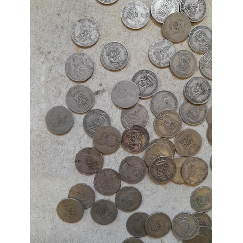 185 - Coins : Approx 550 g of pre 1947 silver coins all from circ.,  condition varies