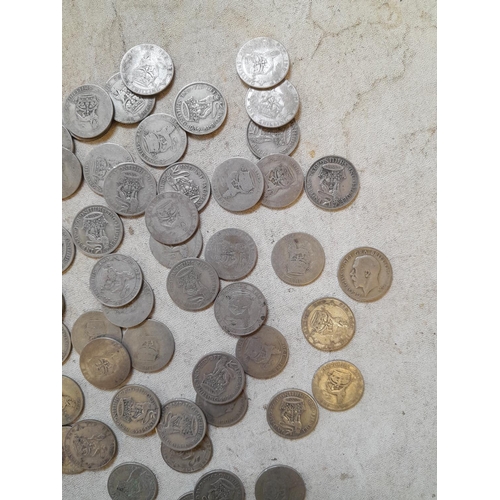 185 - Coins : Approx 550 g of pre 1947 silver coins all from circ.,  condition varies