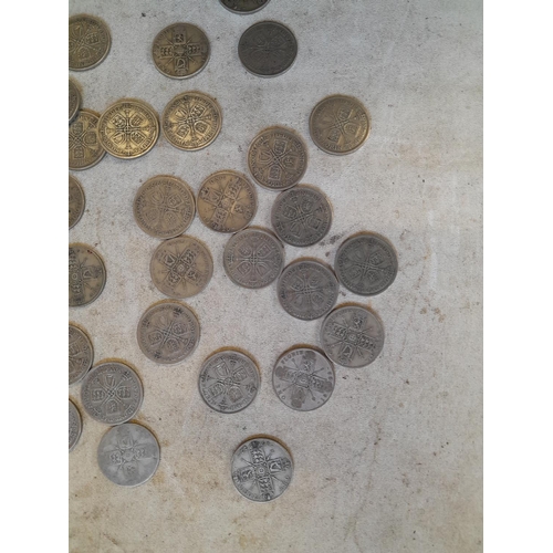 188 - Coins : Approx 550 g of pre 1947 silver coins all from circ.,  condition varies