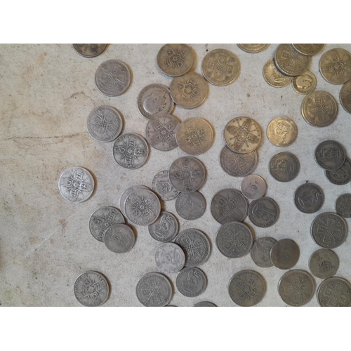 190 - Coins : Approx 550 g of pre 1947 silver coins all from circ.,  condition varies