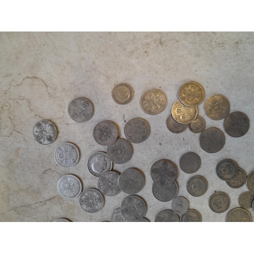 190 - Coins : Approx 550 g of pre 1947 silver coins all from circ.,  condition varies