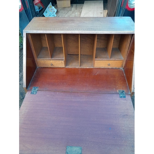 233 - Edwardian inlaid mahogany bureau