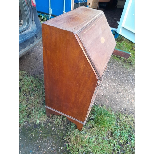 233 - Edwardian inlaid mahogany bureau