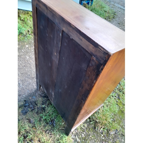 233 - Edwardian inlaid mahogany bureau