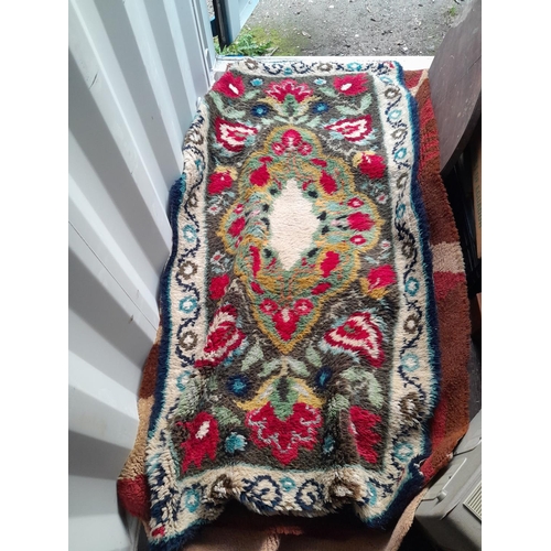 245 - Textiles : Vintage handmade wool rugs of various sizes